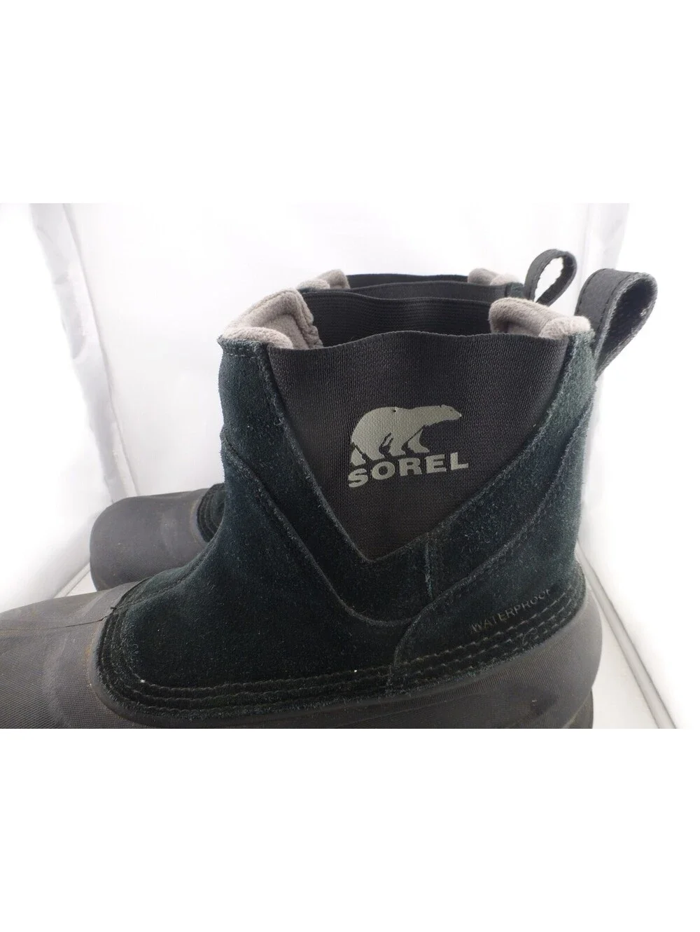 Sorel Men's USA 10 Black Waterproof Winter Snow Duck Boots Slip On M13